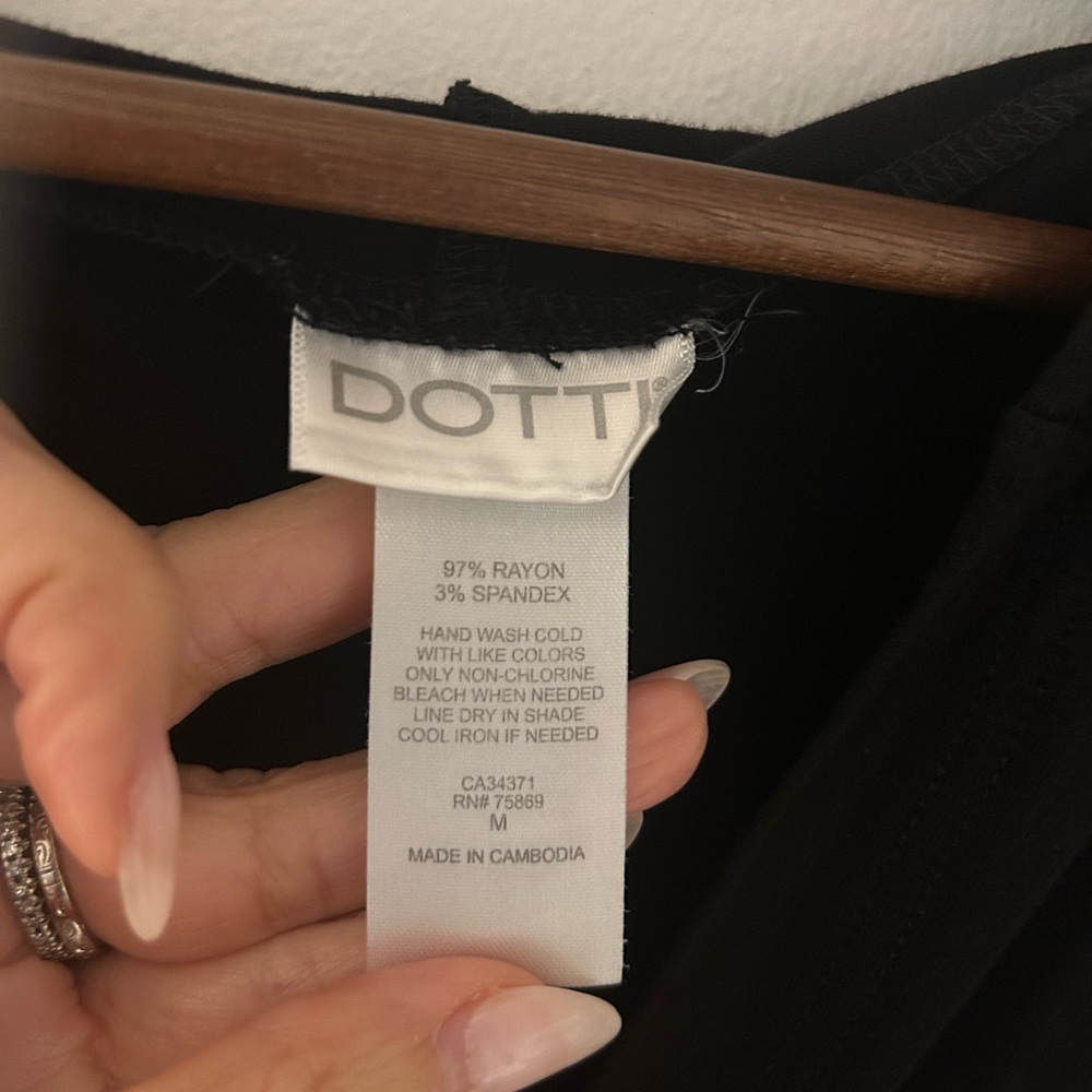 Dotti Black Deep V Neck Swim Coverup Tunic - Picture 7 of 11